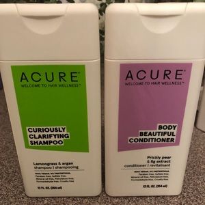 Two: Acure  Curiously Clarifying Shampoo 12 fl.oz and  Body Conditioner 12 fl.oz